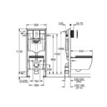 Комплект за WC, Solido 4 в 1, 38528001 + 38844000 + 3855800M + чиния Bau Ceramic без ринг ,тънка седалка GROHE Solido 103849SH00 - Image 2