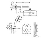 Grohtherm Tempesta 250, душ система с 2 извода GROHE Grohtherm 1039960000 - Image 4