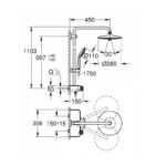 Душ система с термостатен смесител Euphoria Smart Control System 260 Mono GROHE Euphoria 26509000 - Image 5
