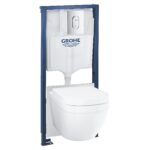 Пълен комплект вградено казанче и тоалетна чиния 5в1 GROHE Rapid SL WC 36501000