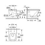 Пълен комплект вградено казанче и тоалетна чиния 5в1 GROHE Rapid SL WC 36501000 - Image 9
