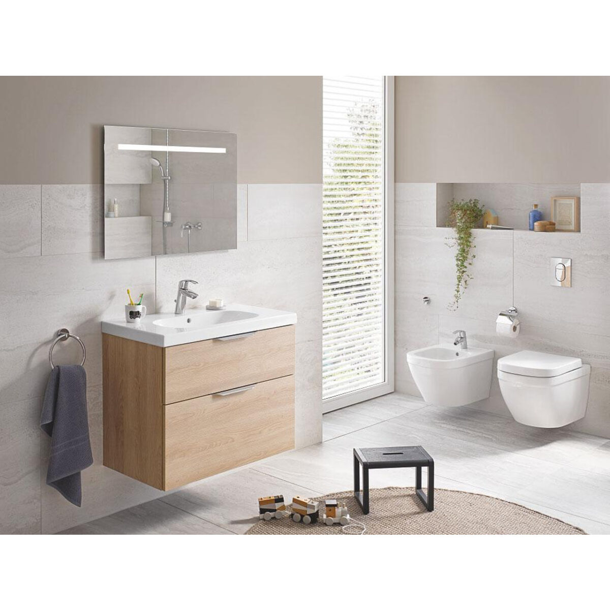 Пълен комплект вградено казанче и тоалетна чиния 5в1 GROHE Rapid SL WC 36501000 - Image 2